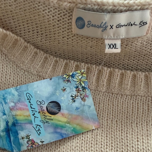 Tropical Vibes Cream Crewneck Sweater - Women's - Picture 2 of 6